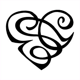 Heart E+S+C tattoo