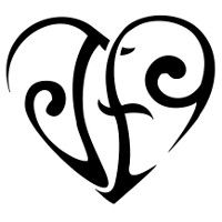 J+F heart tattoo photo