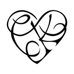 C+K heart tattoo