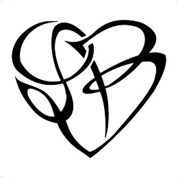 L+B heart tattoo