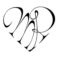 M+R heart tattoo