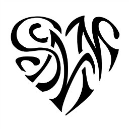 S+N+M heart tattoo photo