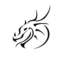 Minimalist dragon tattoo