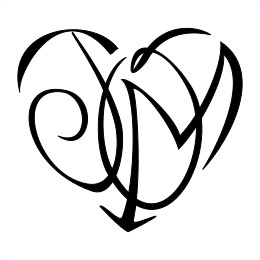 J+O+M heart tattoo