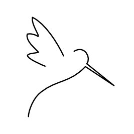 Minimal Hummingbird tattoo