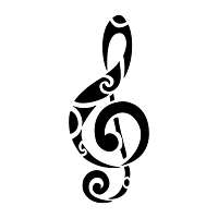 Treble clef tattoo