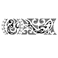 Polynesian wrist band tattoo