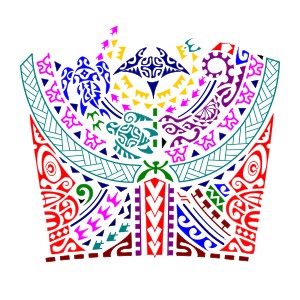 Polynesian forearm sleeve integration
tattoo