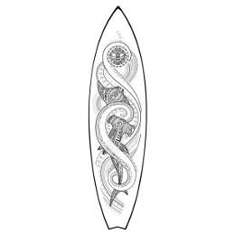 Surfboard tattoo photo