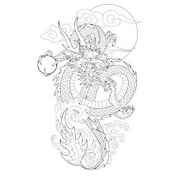 Japanese dragon tattoo photo