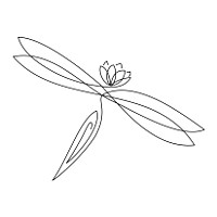 Dragonfly and lotus tattoo