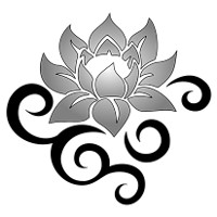 Tribal lotus tattoo