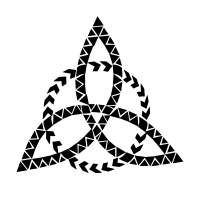 Tribal triquetra tattoo photo