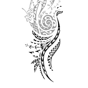 Flaming koru tattoo photo