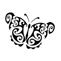 Tribal butterfly tattoo photo