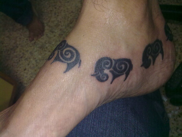 Akhil - elephants tattoo