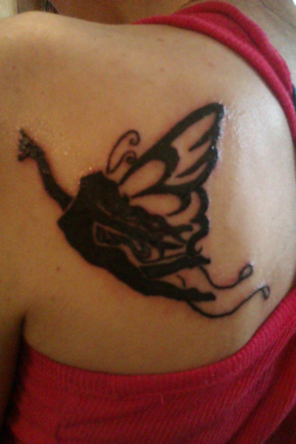 Angel - butterfly tattoo