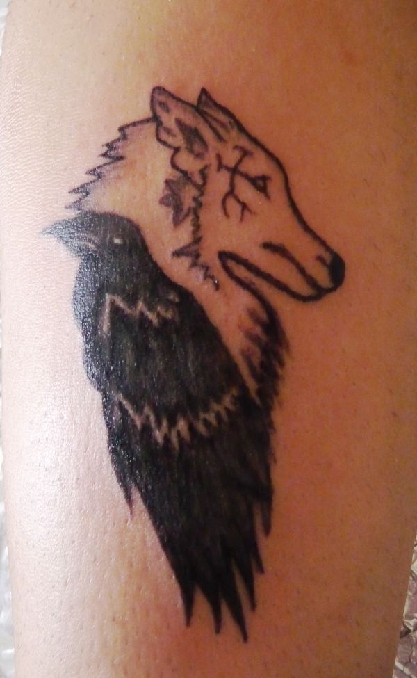 Domenica - Wolf and Crow tattoo photo