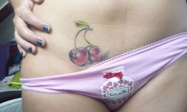 Ella - Cherries tattoo