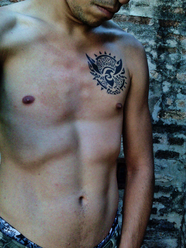 Emilio - Sun and eagle tattoo