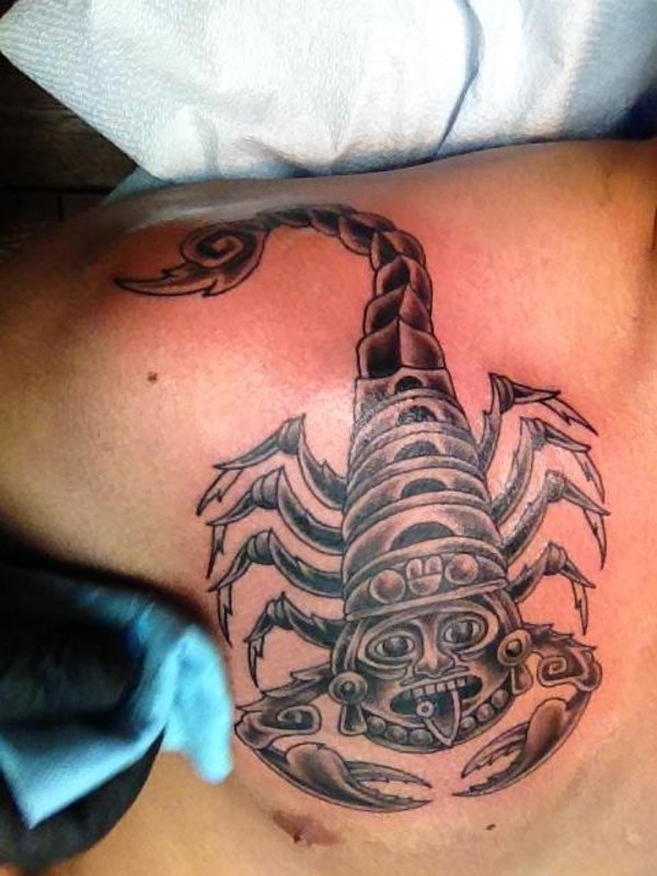 Erick - Aztec scorpion tattoo