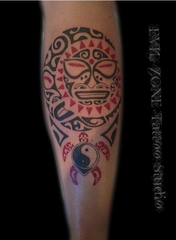 Evilzone - Sun-moon tattoo photo