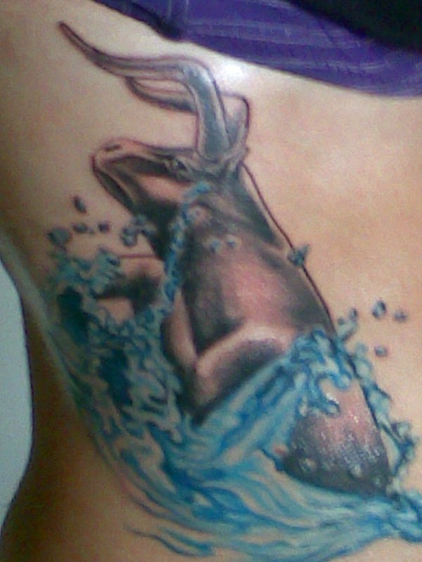 Giulia - Bull and water tattoo