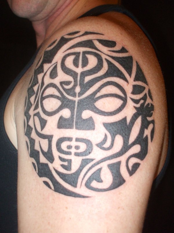 Ken - Maori sun-moon tattoo photo