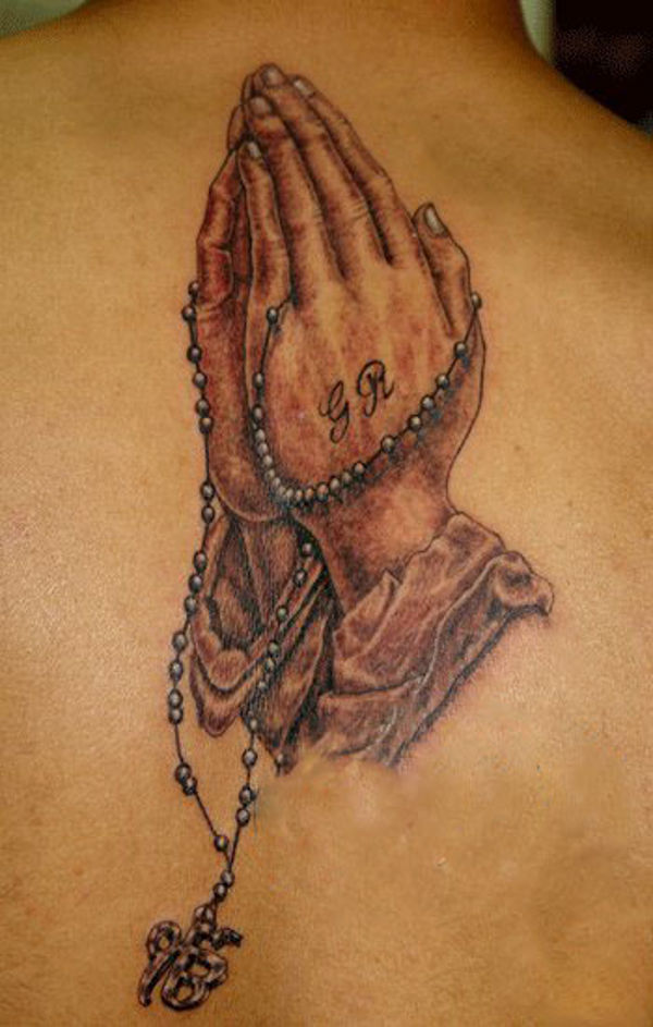 Mandeep - Praying hands GR tattoo