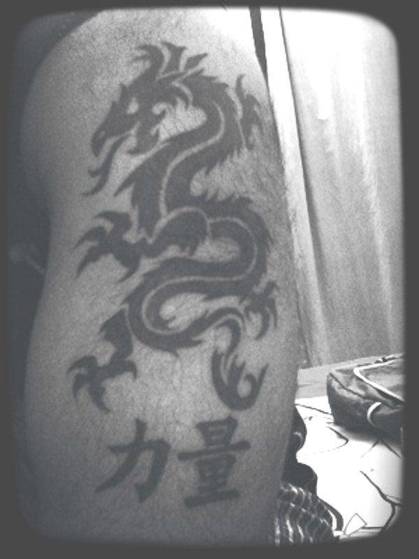 Manoj - Tribal Dragon tattoo