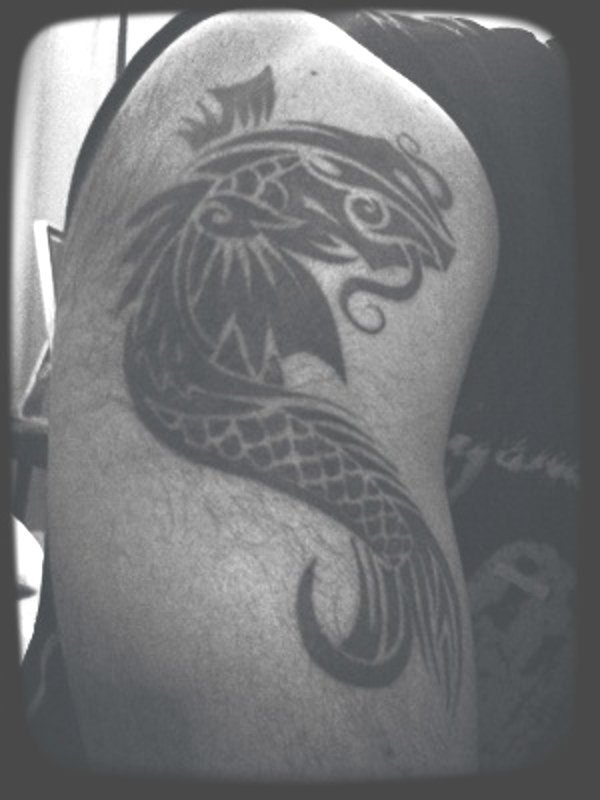 Manoj - Tribal Koi tattoo photo