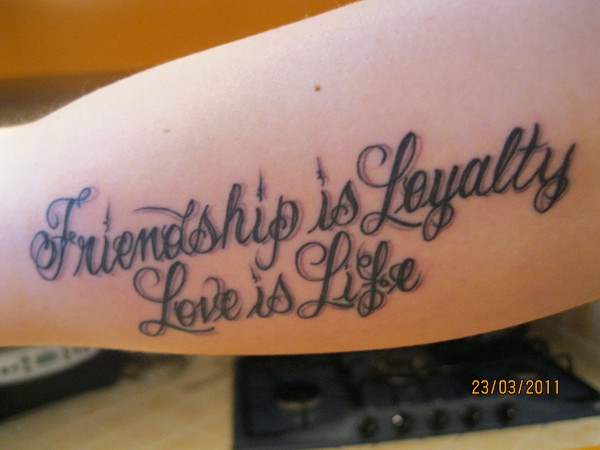 Valentina - Friendship & Love tattoo