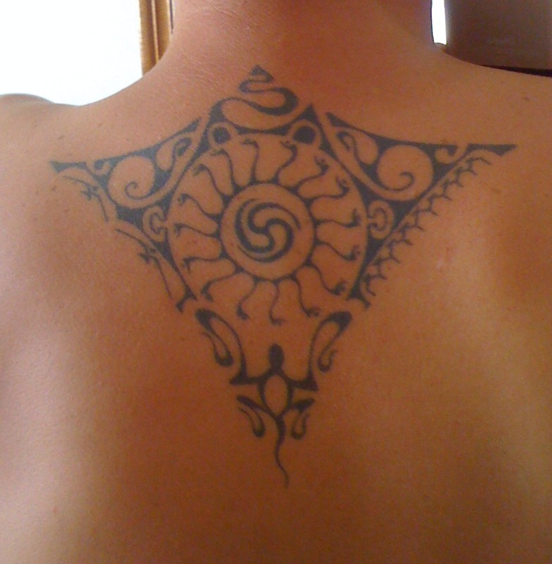 Peter - Maori upper back tattoo photo