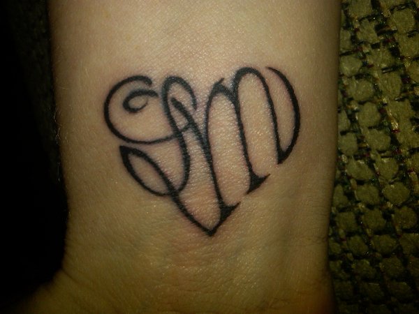 Shawna - L+M heart tattoo