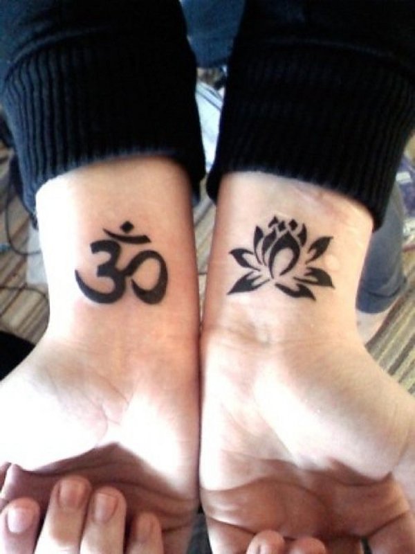 Steph - Lotus aum tattoo photo