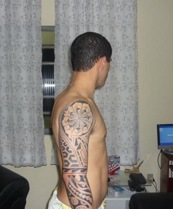 Vagner - Polynesian sleeve tattoo photo