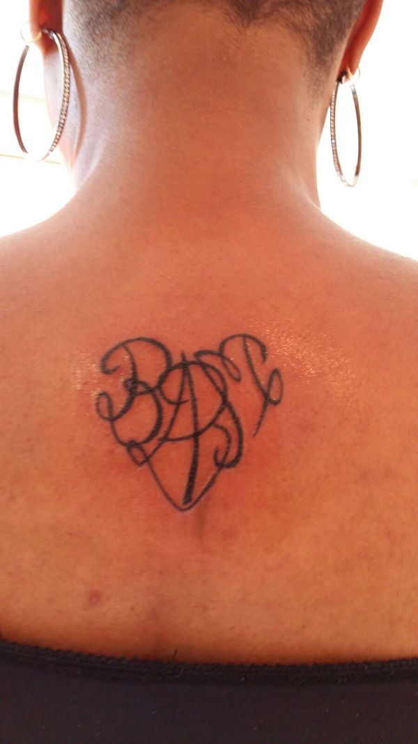 Marie-Louise - B+A+B+M heart tattoo photo