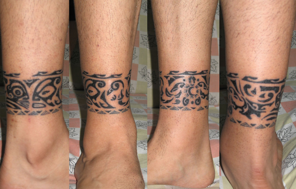 Zephyr - Polynesian ankle band tattoo photo